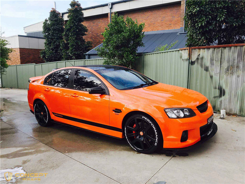 commodore SSV_Gloss Orange_Vinyl wrapping
